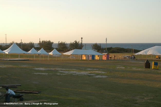 The Aqueduct Venue Under Construction - Monday, January 22th - 10th Anniversary - Air Jamaica Jazz & Blues Festival 2007 - The Art of Music - Tuesday, January 23 - Saturday, January 27, 2007, The Aqueduct on Rose Hall, Montego Bay, Jamaica - Negril Travel Guide, Negril Jamaica WI - http://www.negriltravelguide.com - info@negriltravelguide.com...!