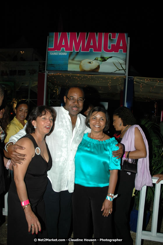 The Hon. Orette Bruce Goldwin, M.P., Prime Minister of Jamaica, Minister of Tourism, Hon. Edmund Bartlett, and Director of Tourism, Basil Smith at the Air Jamaica Jazz and Blues Festival 2008 The Art of Music - Ridday, January 25, 2008 - Air Jamaica Jazz & Blues 2008 The Art of Music venue at the Aqaueduct on Rose Hall Resort & Counrty Club, Montego Bay, St. James, Jamaica W.I. - Thursday, January 24 - Saturday, January 26, 2008 - Photographs by Net2Market.com - Claudine Housen & Barry J. Hough Sr, Photographers - Negril Travel Guide, Negril Jamaica WI - http://www.negriltravelguide.com - info@negriltravelguide.com...!