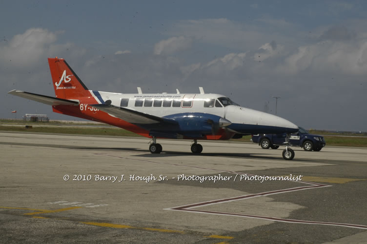 Jamaica Air Shuttle Launch @ MBJ Airports Limited, Wednesday, January 20, 2010, Sangster International Airport, Montego Bay, St. James, Jamaica W.I. - Photographs by Net2Market.com - Barry J. Hough Sr, Photographer/Photojournalist - The Negril Travel Guide - Negril's and Jamaica's Number One Concert Photography Web Site with over 40,000 Jamaican Concert photographs Published -  Negril Travel Guide, Negril Jamaica WI - http://www.negriltravelguide.com - info@negriltravelguide.com...!