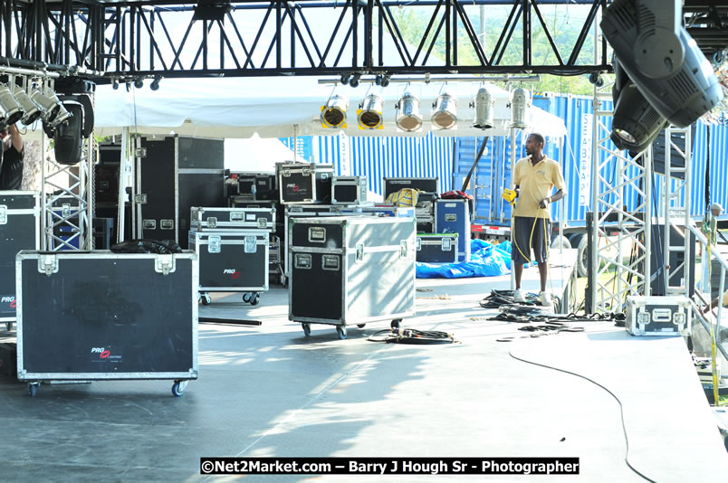 Preparations at the Venue - Jamaica Jazz and Blues Festival 2009, Thursday, January 15, 2009 - Venue at the Aqueduct on Rose Hall Resort &amp; Country Club, Montego Bay, Jamaica - Thursday, January 22 - Saturday, January 24, 2009 - Photographs by Net2Market.com - Barry J. Hough Sr, Photographer/Photojournalist - Negril Travel Guide, Negril Jamaica WI - http://www.negriltravelguide.com - info@negriltravelguide.com...!