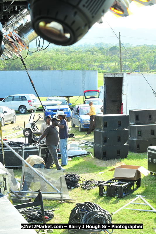 Preparations at the Venue - Jamaica Jazz and Blues Festival 2009, Thursday, January 15, 2009 - Venue at the Aqueduct on Rose Hall Resort &amp; Country Club, Montego Bay, Jamaica - Thursday, January 22 - Saturday, January 24, 2009 - Photographs by Net2Market.com - Barry J. Hough Sr, Photographer/Photojournalist - Negril Travel Guide, Negril Jamaica WI - http://www.negriltravelguide.com - info@negriltravelguide.com...!