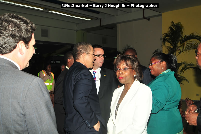 The Unveiling Of The Commemorative Plaque By The Honourable Prime Minister, Orette Bruce Golding, MP, And Their Majesties, King Juan Carlos I And Queen Sofia Of Spain - On Wednesday, February 18, 2009, Marking The Completion Of The Expansion Of Sangster International Airport, Venue at Sangster International Airport, Montego Bay, St James, Jamaica - Wednesday, February 18, 2009 - Photographs by Net2Market.com - Barry J. Hough Sr, Photographer/Photojournalist - Negril Travel Guide, Negril Jamaica WI - http://www.negriltravelguide.com - info@negriltravelguide.com...!