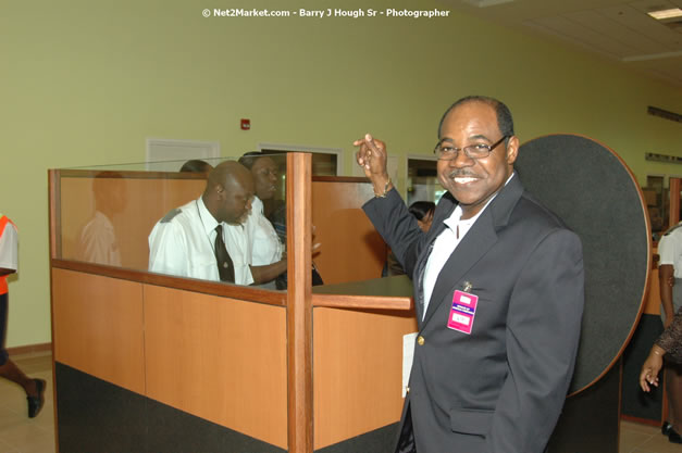 Minister of Tourism, Hon. Edmund Bartlett - Director of Tourism, Basil Smith, and Mayor of Montego Bay, Councillor Charles Sinclair Launch of Winter Tourism Season at Sangster International Airport, Saturday, December 15, 2007 - Sangster International Airport - MBJ Airports Limited, Montego Bay, Jamaica W.I. - Photographs by Net2Market.com - Barry J. Hough Sr, Photographer - Negril Travel Guide, Negril Jamaica WI - http://www.negriltravelguide.com - info@negriltravelguide.com...!