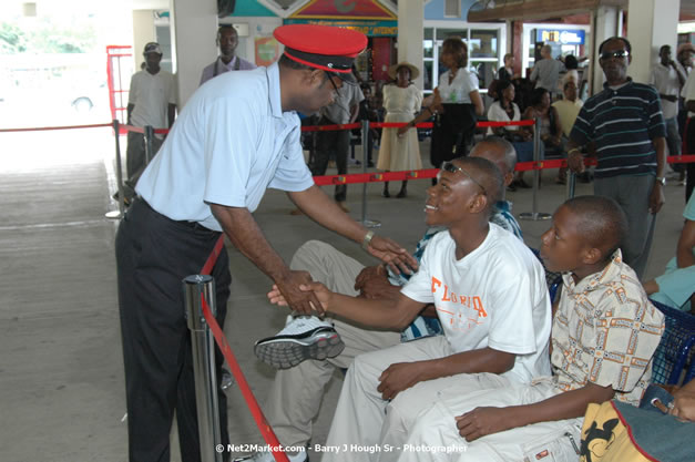 Minister of Tourism, Hon. Edmund Bartlett - Director of Tourism, Basil Smith, and Mayor of Montego Bay, Councillor Charles Sinclair Launch of Winter Tourism Season at Sangster International Airport, Saturday, December 15, 2007 - Sangster International Airport - MBJ Airports Limited, Montego Bay, Jamaica W.I. - Photographs by Net2Market.com - Barry J. Hough Sr, Photographer - Negril Travel Guide, Negril Jamaica WI - http://www.negriltravelguide.com - info@negriltravelguide.com...!