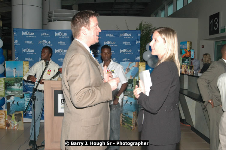 JetBue Airways' Inaugural Air Service between Sangster International Airport, Montego Bay and John F. Kennedy Airport, New York at MBJ Airports Sangster International Airport, Montego Bay, St. James, Jamaica - Thursday, May 21, 2009 - Photographs by Net2Market.com - Barry J. Hough Sr, Photographer/Photojournalist - Negril Travel Guide, Negril Jamaica WI - http://www.negriltravelguide.com - info@negriltravelguide.com...!