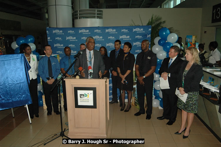 JetBue Airways' Inaugural Air Service between Sangster International Airport, Montego Bay and John F. Kennedy Airport, New York at MBJ Airports Sangster International Airport, Montego Bay, St. James, Jamaica - Thursday, May 21, 2009 - Photographs by Net2Market.com - Barry J. Hough Sr, Photographer/Photojournalist - Negril Travel Guide, Negril Jamaica WI - http://www.negriltravelguide.com - info@negriltravelguide.com...!