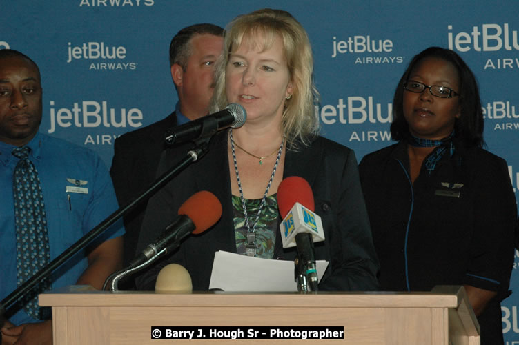 JetBue Airways' Inaugural Air Service between Sangster International Airport, Montego Bay and John F. Kennedy Airport, New York at MBJ Airports Sangster International Airport, Montego Bay, St. James, Jamaica - Thursday, May 21, 2009 - Photographs by Net2Market.com - Barry J. Hough Sr, Photographer/Photojournalist - Negril Travel Guide, Negril Jamaica WI - http://www.negriltravelguide.com - info@negriltravelguide.com...!