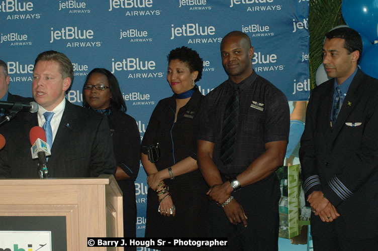 JetBue Airways' Inaugural Air Service between Sangster International Airport, Montego Bay and John F. Kennedy Airport, New York at MBJ Airports Sangster International Airport, Montego Bay, St. James, Jamaica - Thursday, May 21, 2009 - Photographs by Net2Market.com - Barry J. Hough Sr, Photographer/Photojournalist - Negril Travel Guide, Negril Jamaica WI - http://www.negriltravelguide.com - info@negriltravelguide.com...!