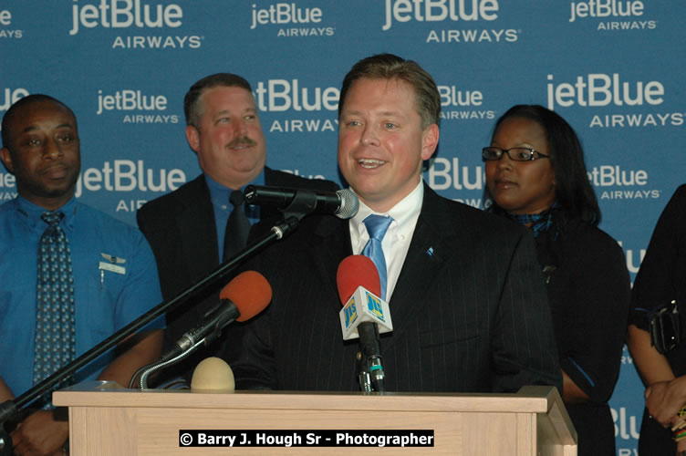 JetBue Airways' Inaugural Air Service between Sangster International Airport, Montego Bay and John F. Kennedy Airport, New York at MBJ Airports Sangster International Airport, Montego Bay, St. James, Jamaica - Thursday, May 21, 2009 - Photographs by Net2Market.com - Barry J. Hough Sr, Photographer/Photojournalist - Negril Travel Guide, Negril Jamaica WI - http://www.negriltravelguide.com - info@negriltravelguide.com...!