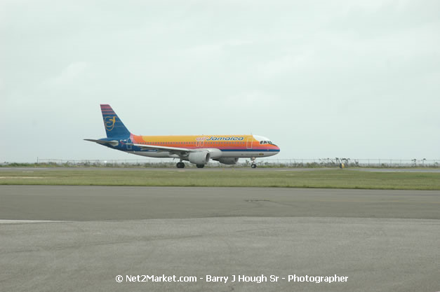 Air Jamaica Airline - Landing & Take Off - MBJ Airports Limited - Sangster International Airport - Domestic Terminal - Montego Bay, St James, Jamaica W.I. - MBJ Limited - Transforming Sangster International Airport into a world class facility - Photographs by Net2Market.com - Negril Travel Guide, Negril Jamaica WI - http://www.negriltravelguide.com - info@negriltravelguide.com...!