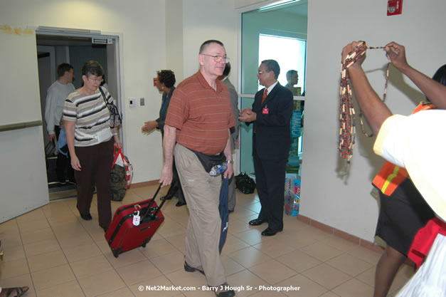 MBJ Airports Limited Welcomes WestJet Airlines - Inaugural Scheduled Service From Toronto Pearsons International Airport - Monday, December 10, 2007 - Sangster International Airport - MBJ Airports Limited, Montego Bay, Jamaica W.I. - Photographs by Net2Market.com - Barry J. Hough Sr, Photographer - Negril Travel Guide, Negril Jamaica WI - http://www.negriltravelguide.com - info@negriltravelguide.com...!