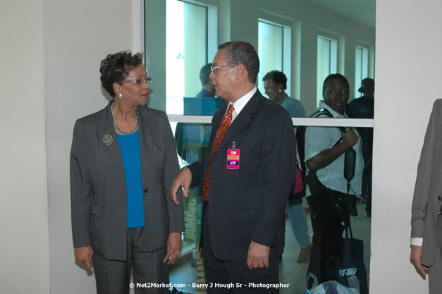 MBJ Airports Limited Welcomes WestJet Airlines - Inaugural Scheduled Service From Toronto Pearsons International Airport - Monday, December 10, 2007 - Sangster International Airport - MBJ Airports Limited, Montego Bay, Jamaica W.I. - Photographs by Net2Market.com - Barry J. Hough Sr, Photographer - Negril Travel Guide, Negril Jamaica WI - http://www.negriltravelguide.com - info@negriltravelguide.com...!