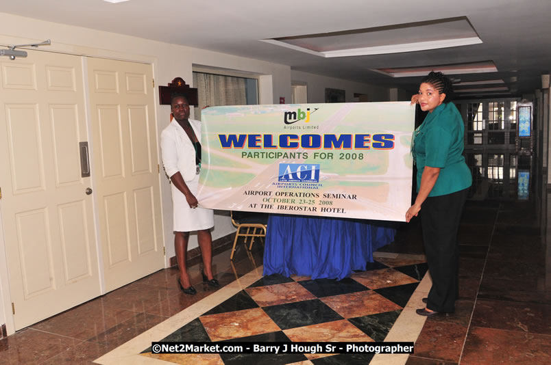 MBJ Airports Limited Welcomes Participants for 2008 ACI [Airports Council International] Airport Operations Seminar @ The Iberostar Hotel - Wednesday - Saturday, October 23 - 25, 2008 - MBJ Airports Limited, Montego Bay, St James, Jamaica - Photographs by Net2Market.com - Barry J. Hough Sr. Photojournalist/Photograper - Photographs taken with a Nikon D300 - Negril Travel Guide, Negril Jamaica WI - http://www.negriltravelguide.com - info@negriltravelguide.com...!