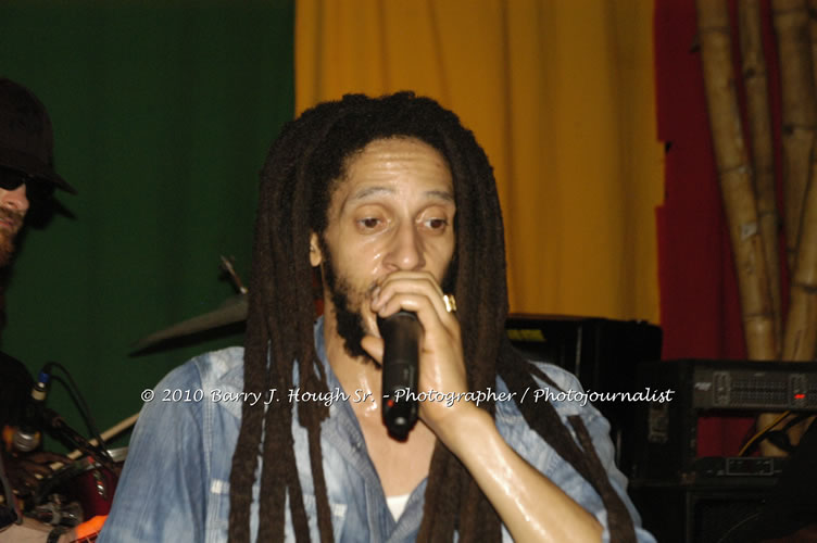 Julian Marley - Grammy Nominee & Son of the Legend Bob Marley - Live in Concert - Also featuring Ras Noble, Power Drill, Iron Head, & Robin Banks - Backing Band Roots Warrior, plus DJ Gemini @ One Love Reggae Concerts Series 09/10 @ Negril Escape Resort & Spa, February 2, 2010, One Love Drive, West End, Negril, Westmoreland, Jamaica W.I. - Photographs by Net2Market.com - Barry J. Hough Sr, Photographer/Photojournalist - The Negril Travel Guide - Negril's and Jamaica's Number One Concert Photography Web Site with over 40,000 Jamaican Concert photographs Published -  Negril Travel Guide, Negril Jamaica WI - http://www.negriltravelguide.com - info@negriltravelguide.com...!