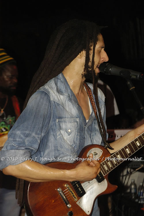 Julian Marley - Grammy Nominee & Son of the Legend Bob Marley - Live in Concert - Also featuring Ras Noble, Power Drill, Iron Head, & Robin Banks - Backing Band Roots Warrior, plus DJ Gemini @ One Love Reggae Concerts Series 09/10 @ Negril Escape Resort & Spa, February 2, 2010, One Love Drive, West End, Negril, Westmoreland, Jamaica W.I. - Photographs by Net2Market.com - Barry J. Hough Sr, Photographer/Photojournalist - The Negril Travel Guide - Negril's and Jamaica's Number One Concert Photography Web Site with over 40,000 Jamaican Concert photographs Published -  Negril Travel Guide, Negril Jamaica WI - http://www.negriltravelguide.com - info@negriltravelguide.com...!