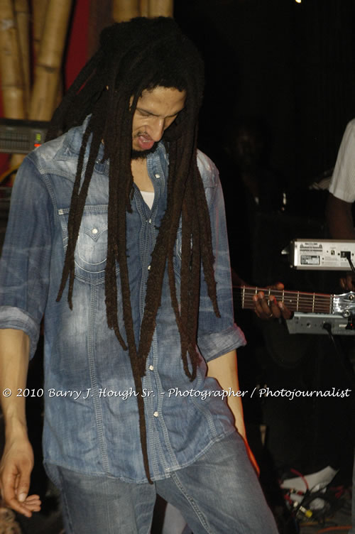 Julian Marley - Grammy Nominee & Son of the Legend Bob Marley - Live in Concert - Also featuring Ras Noble, Power Drill, Iron Head, & Robin Banks - Backing Band Roots Warrior, plus DJ Gemini @ One Love Reggae Concerts Series 09/10 @ Negril Escape Resort & Spa, February 2, 2010, One Love Drive, West End, Negril, Westmoreland, Jamaica W.I. - Photographs by Net2Market.com - Barry J. Hough Sr, Photographer/Photojournalist - The Negril Travel Guide - Negril's and Jamaica's Number One Concert Photography Web Site with over 40,000 Jamaican Concert photographs Published -  Negril Travel Guide, Negril Jamaica WI - http://www.negriltravelguide.com - info@negriltravelguide.com...!