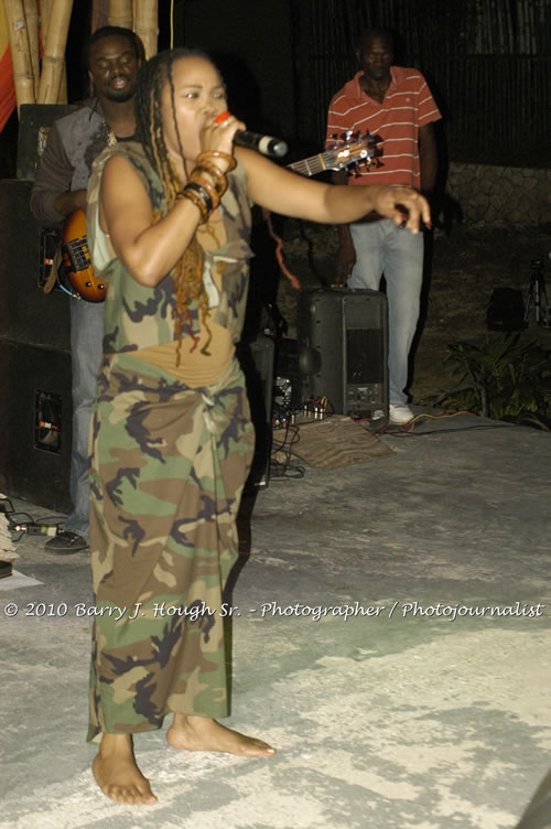 Queen Ifrica - Live In Concert - One Love Reggae Concert Series 09/10 @ Negril Escape Resort and Spa, January 5, 2010, One Love Drive, West End, Negril, Westmoreland, Jamaica W.I. - Photographs by Net2Market.com - Barry J. Hough Sr, Photographer/Photojournalist - Negril Travel Guide, Negril Jamaica WI - http://www.negriltravelguide.com - info@negriltravelguide.com...!