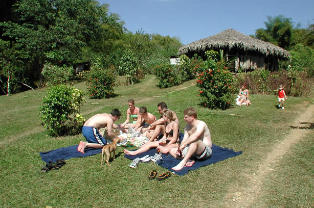 Riverwalk at   Mayfield Falls - Negril, Jamaica W.I. - Saturday, December 8, 2001 - Negril Travel Guide