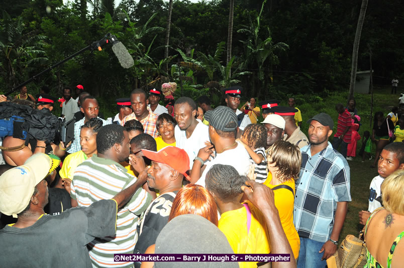 Usain Bolt of Jamaica - The Fastest Man In The World  - Usain Bolt Homecoming Celebrations - Press Conference at the Grand Bahia Principe &amp; Sherwood Content - Waldensia Primary School - Photographs by Net2Market.com - Barry J. Hough Sr. Photojournalist/Photograper - Photographs taken with a Nikon D300 - Negril Travel Guide, Negril Jamaica WI - http://www.negriltravelguide.com - info@negriltravelguide.com...!